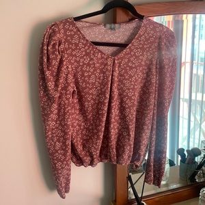 Good Luck Gem Large long sleeve floral top